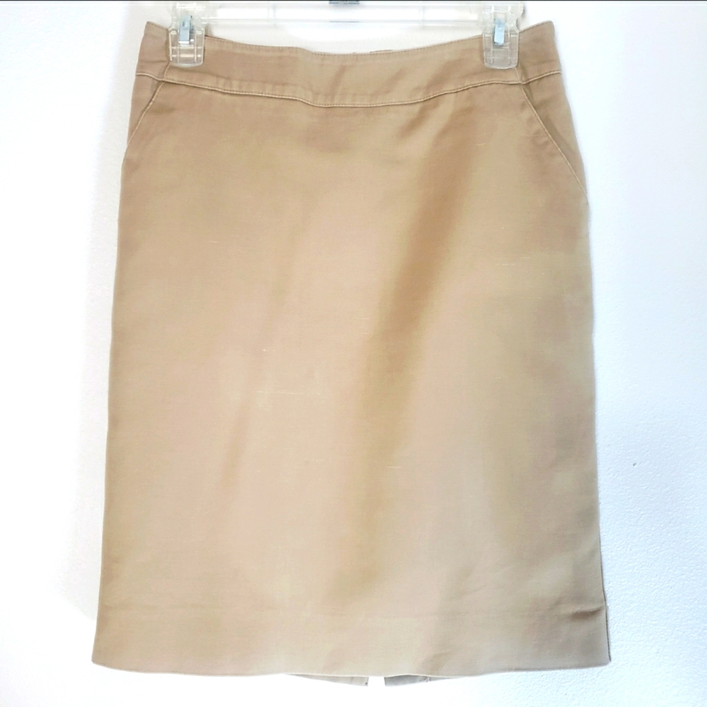 Merona Khaki Pencil Lined Skirt